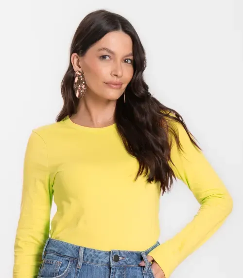Blusa Manga Longa Básica Select Verde
