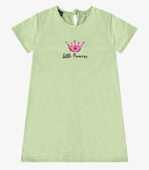 Vestido Infantil em Moletinho Maquenetado Select Verde