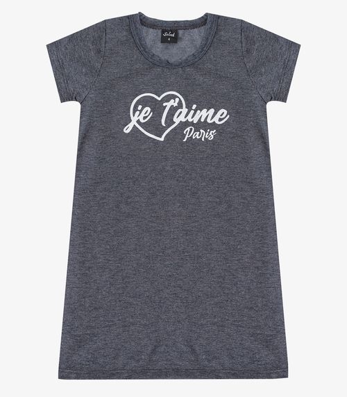 Vestido Feminino Infantil em Molecotton Select Preto