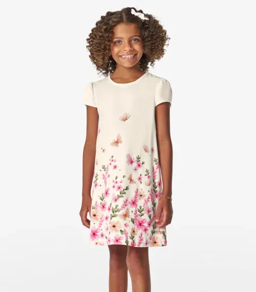 Vestido Infantil em Delicate Trick Nick Off White