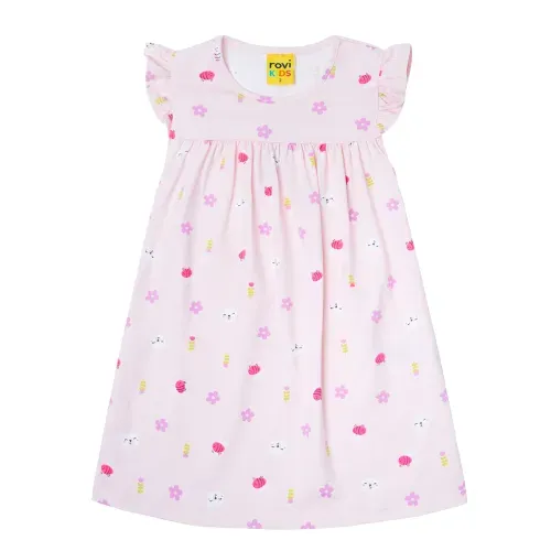 Vestido Infantil em Cotton Leve Rovi Kids Sortida