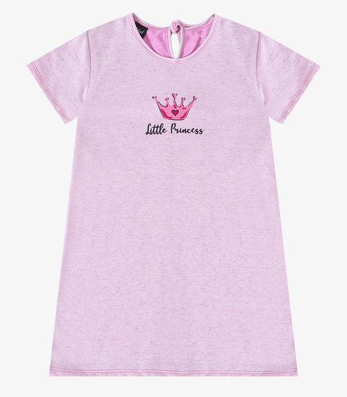 Vestido Infantil em Moletinho Maquenetado Select Rosa