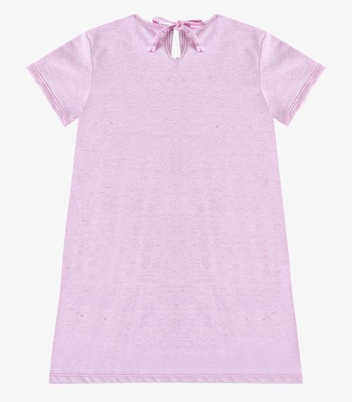 Vestido Infantil em Moletinho Maquenetado Select Rosa