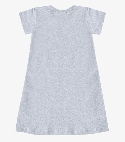 Vestido Infantil em Molecotton Select Cinza