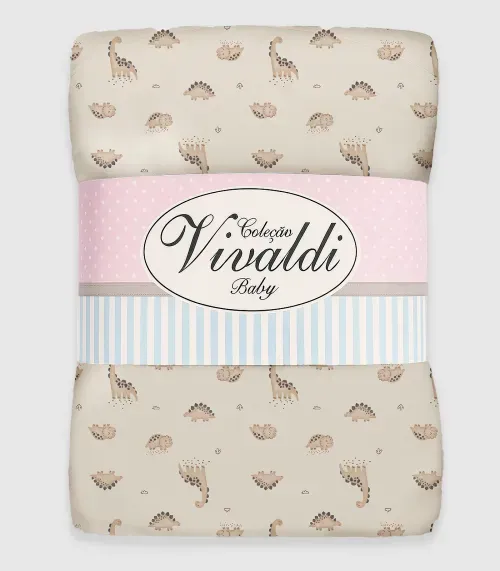 Manta Dupla Face Baby Vivaldi Bege