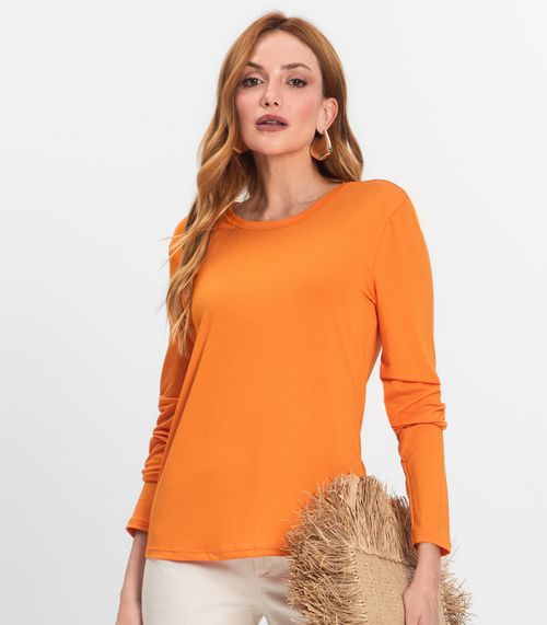 Blusa Manga Longa Select Laranja