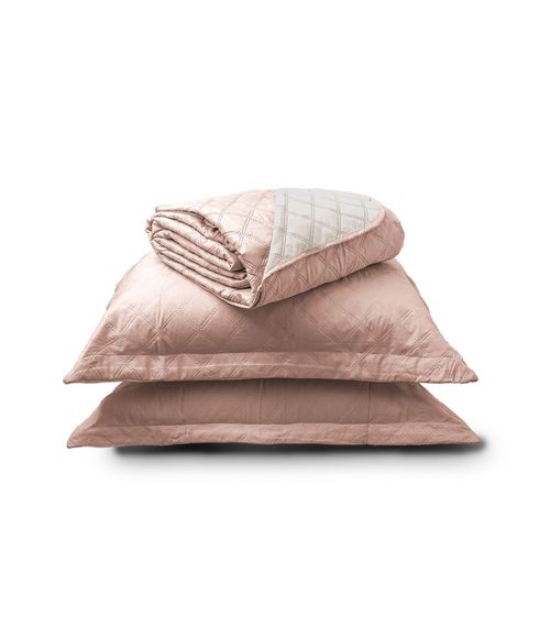 Kit Cobre Leito Matelassê King Appel Rosa
