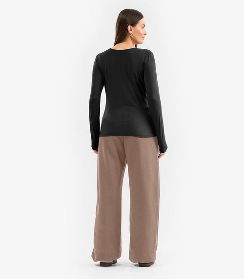 Calça Feminina em Moletom Rovitex Marrom