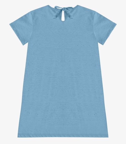 Vestido Infantil em Moletinho Maquenetado Select Azul
