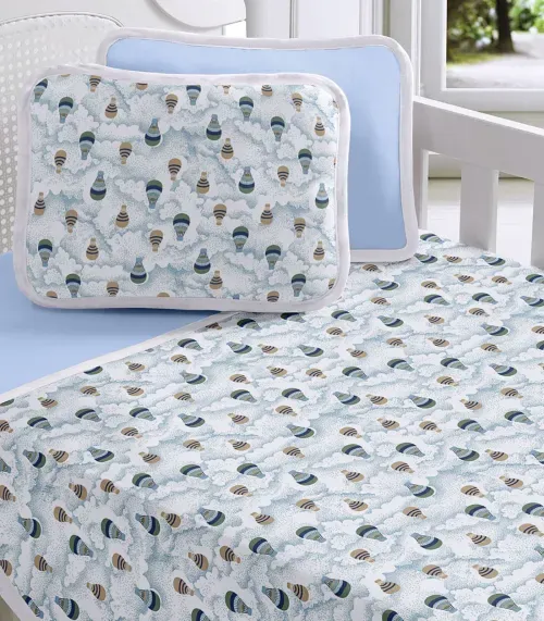 Jogo Cama Baby Estampado Vivaldi Azul