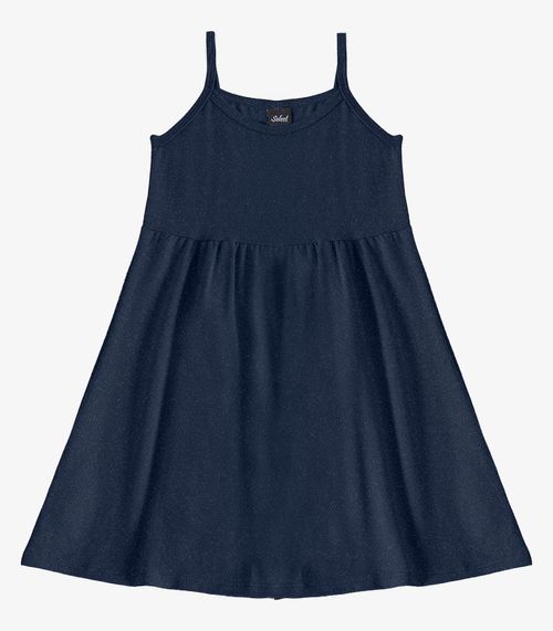 Vestido Feminino Infantil de Alças Select Azul