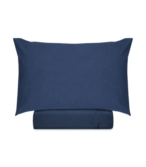 Jogo De Cama Solteiro Malha 2 Peças Fusion Vivaldi Azul