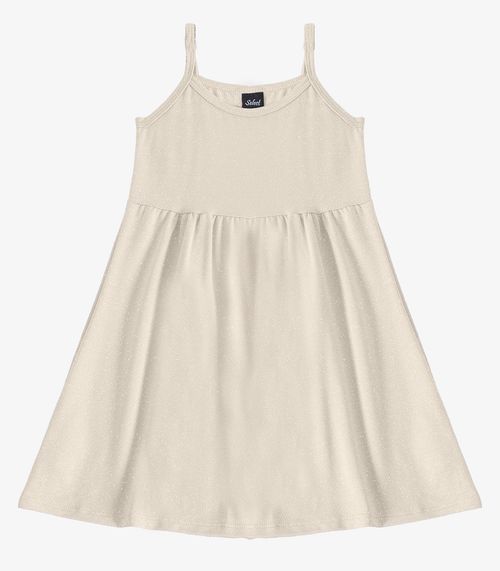 Vestido Feminino Infantil de Alças Select Bege