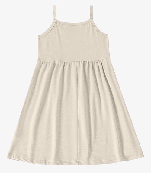 Vestido Feminino Infantil de Alças Select Bege