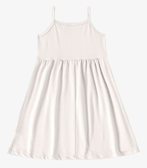 Vestido Feminino Infantil de Alças Select Bege