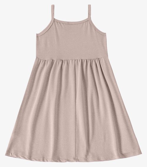 Vestido Feminino Infantil de Alças Select Marrom