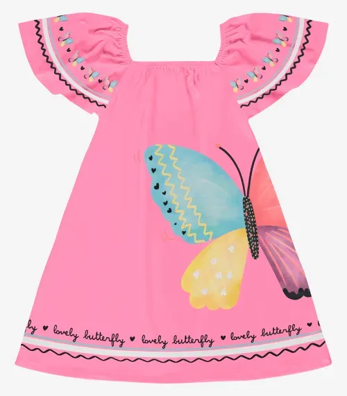 Vestido Poly Flex Touch Cotton Rovi Kids Rosa