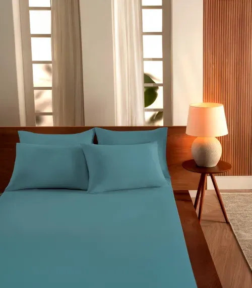 Jogo De Cama King Malha 3 Peças Liso Vivaldi Verde