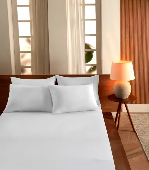 Jogo De Cama Queen Malha 3 Peças Liso Vivaldi Branco