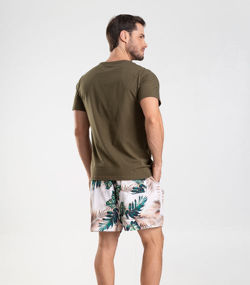 Bermuda Masculina De Microfibra Long Bong Bege