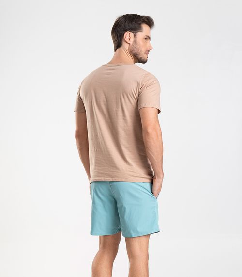 Bermuda Masculina De Microfibra Sarjada Long Bong Azul