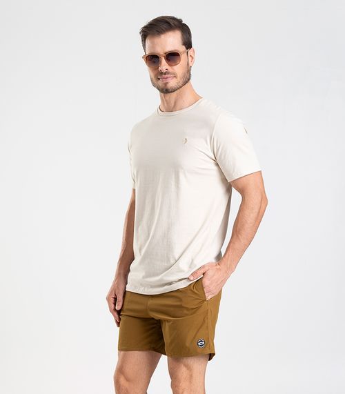 Bermuda Masculina De Microfibra Sarjada Long Bong Marrom