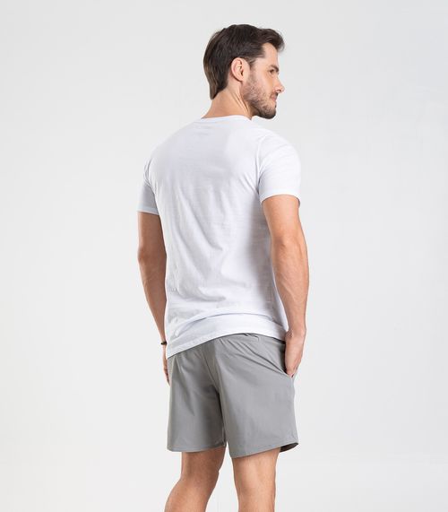 Bermuda Masculina De Microfibra Sarjada Long Bong Cinza