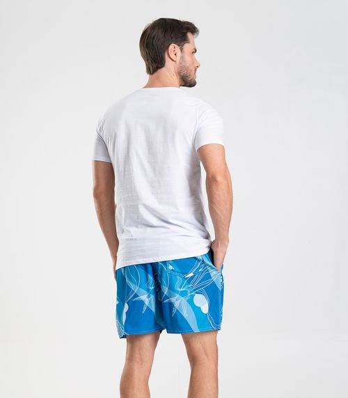 Bermuda Masculina De Microfibra Long Bong Azul