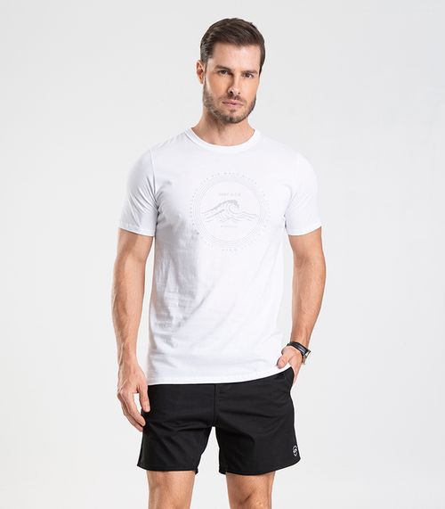 Bermuda Masculina De Microfibra Sarjada Long Bong Preto