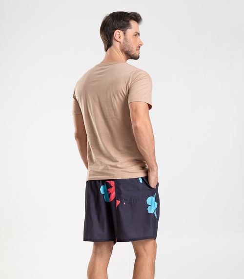 Bermuda Masculina De Microfibra Long Bong Preto