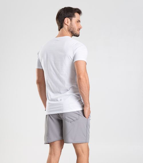 Bermuda Masculina Lisa De Microfibra Long Bong Cinza