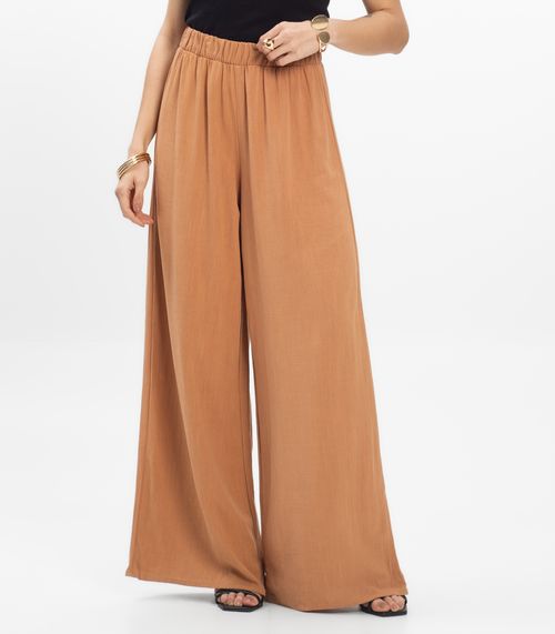 Calça Feminina Pantalona Lisa Select Chocolate
