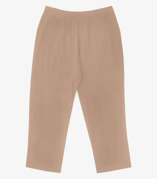 Calça Feminina Plus Size Em Molecotton Secret Glam Marrom