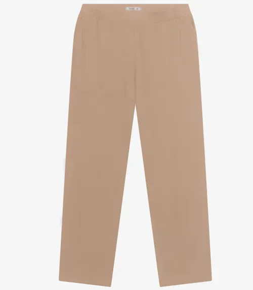 Calça Feminina Plus Size Em Molecotton Secret Glam Marrom