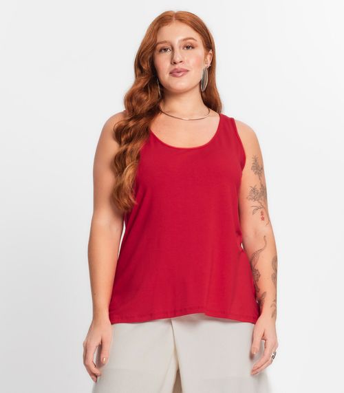 Regata Feminina Plus Size Secret Glam Vermelho