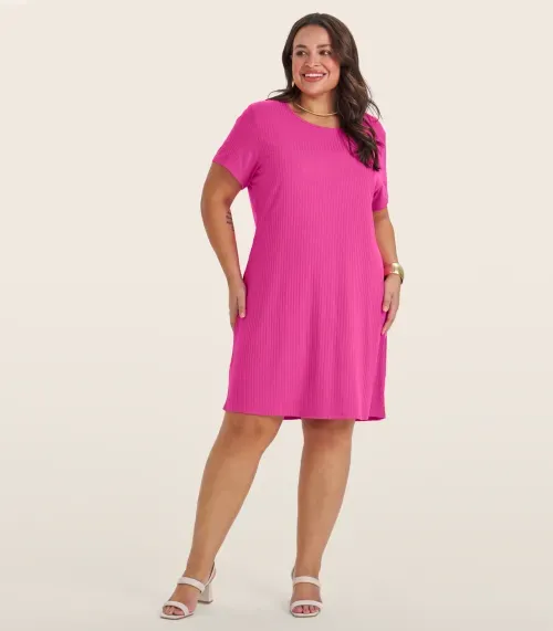 Vestido Feminino Plus Size Secret Glam Rosa
