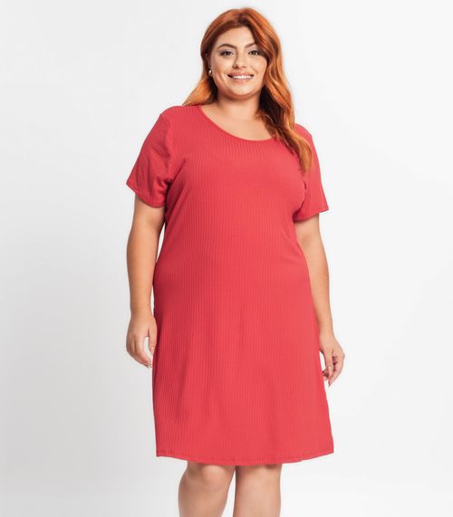 Vestido Feminino Plus Size Secret Glam Vermelho
