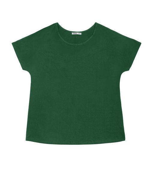 Blusa Manga Curta Feminina Plus Size Secret Glam Verde