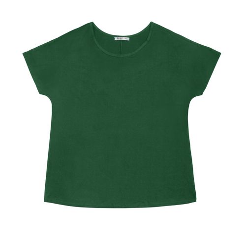 Blusa Manga Curta Feminina Plus Size Secret Glam Verde
