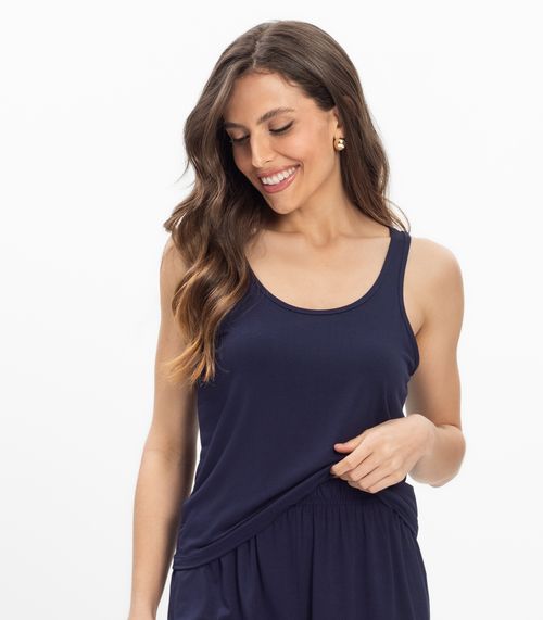 Pijama Regata Feminino Regata Infinita Cor Azul