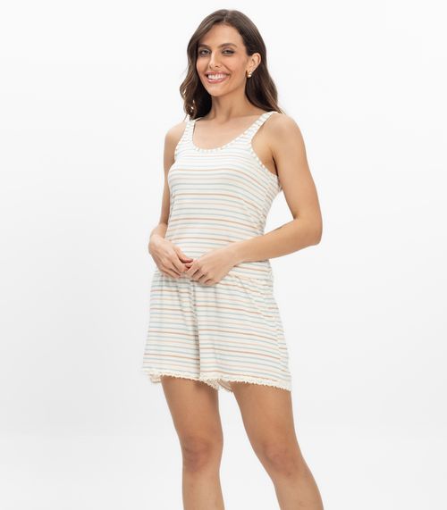 Pijama Regata Feminino Regata Infinita Cor Azul