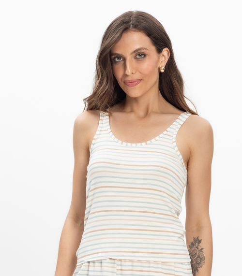 Pijama Regata Feminino Regata Infinita Cor Azul