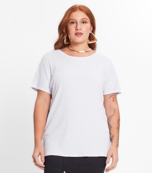 Blusa Feminina Plus Size Secret Glam Branco