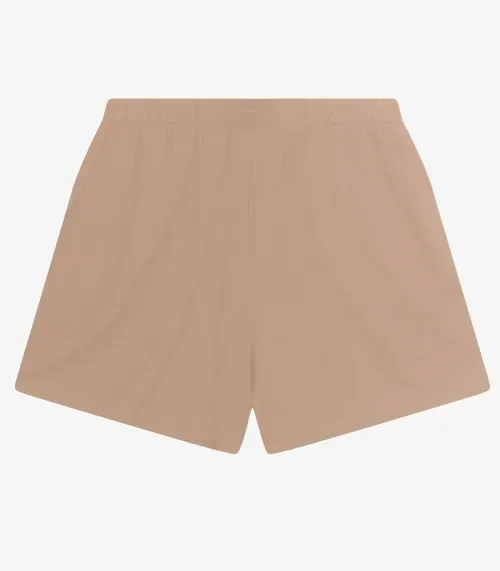 Shorts Feminino Plus Size Com Bolsos Secret Glam Marrom