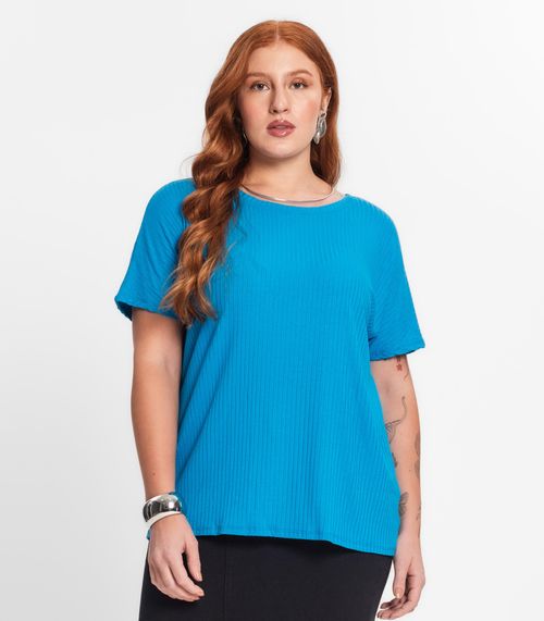 Blusa Feminina Plus Size Secret Glam Azul
