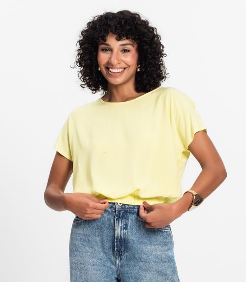 Blusa Feminina manga curta Infinita Cor Verde