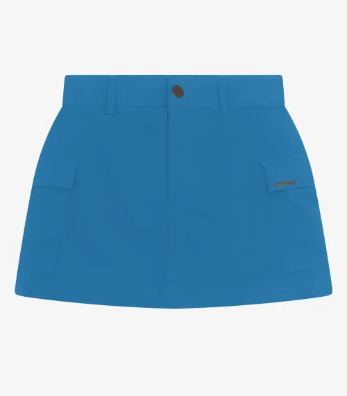 Saia Juvenil Feminina Sarja Twill Minty Azul