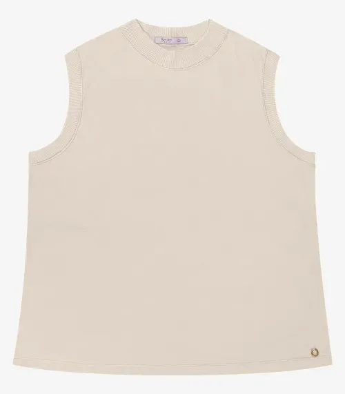 Regata Feminina Plus Size Secret Glam Bege