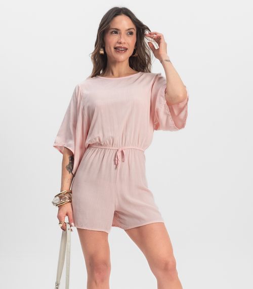 Macaquinho Feminino Viscose Infinita Cor Rosa