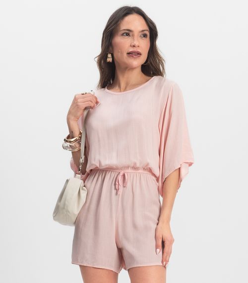 Macaquinho Feminino Viscose Infinita Cor Rosa